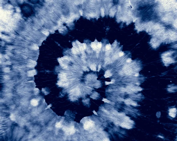 Индиго Раунд. Аннотация Tie Dye. Белый круг — стоковое фото