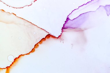 Alkol Mürekkebi Çizimi. Sanat Yıkama Su Sıçratma. Pembe. 