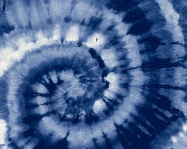 İndigo raundu. Soyut Tye Die. Mavi Çember 