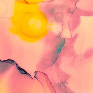 Suluboya Çizimi. Mercan Ölümcül Mermer. 