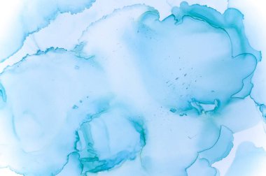 Alkol Mürekkebi Boyası ile manzara. Yeşil Renk 