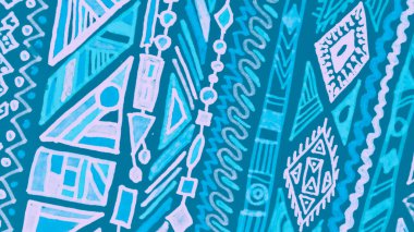 Etnik Soyut. İşlemeli Meksika. Deniz Eğilimi 