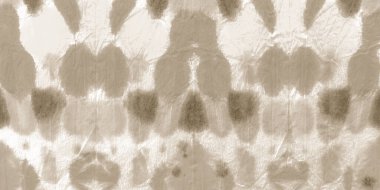 Kahverengi Shibori dokusu. Retro Ink Zigzag. Soyut 