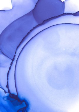 Mavi Akış Arkaplanı. Grafik Alkol Mürekkebi 