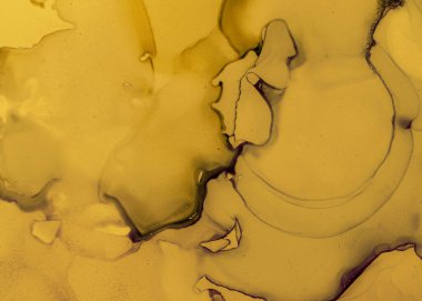 Siyah ve Sarı Soyut Mermer Deseni. Kaya 