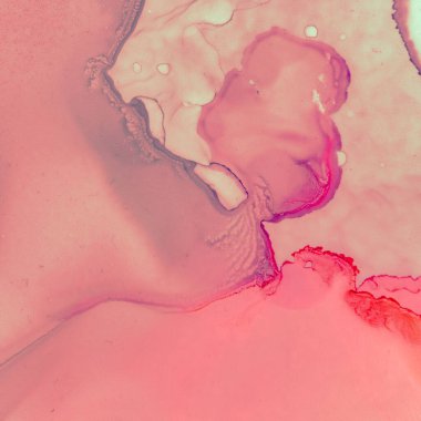 Alkol Mürekkebi lekeli Mercan Sanatı. Mercan 