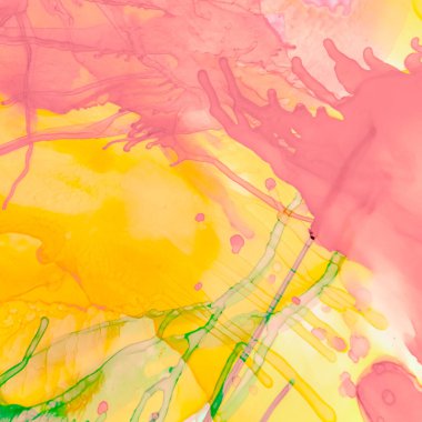 Suluboya Çizimi. Turuncu Ölümcül Doku. 