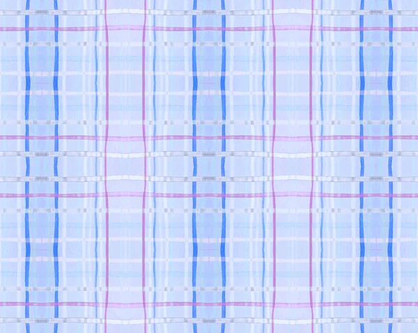 Paarse cheques afdrukken. Aquarel Tartan patroon. — Stockfoto