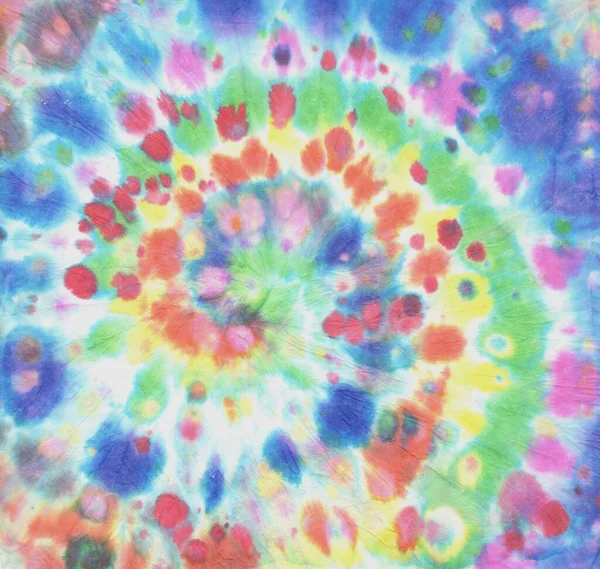 Gökkuşağı Tye Die girdabı. Batik Doku. Gökkuşağı 
