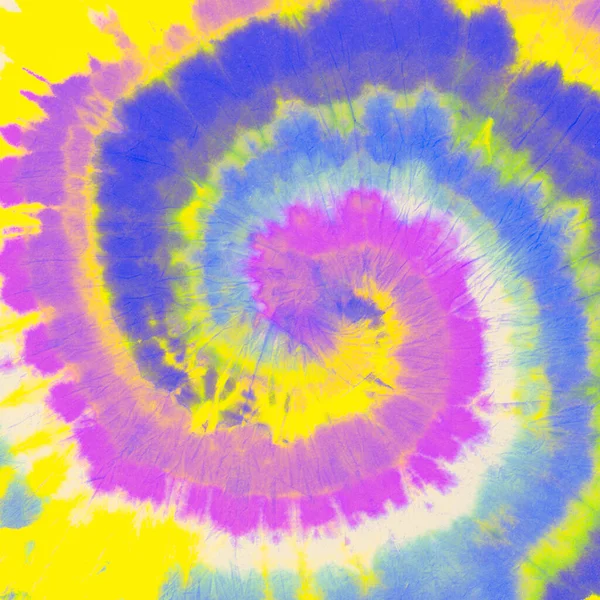 Pink Tiedye Spiral. Textura Hippie amarela. — Fotografia de Stock