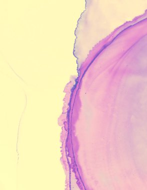 Düğün Davetiyesi Tasarımı. Sarı Pastel Akış Sıvısı. 