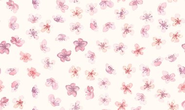 Japon Baharı Sakura. Vektör Kiraz Yaprağı. Modern 