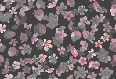 Flora Duvar Kağıdı. Pembe Gül Ağacı. Modern Çince 