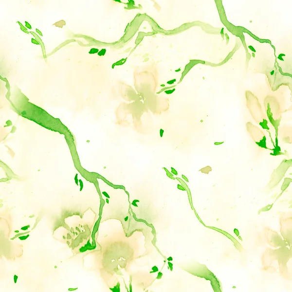Kwiatowe wzory. Bezproblemowa tapeta wiśniowa. Japonia — Zdjęcie stockowe