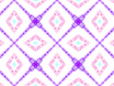 Ikat Yazdırma ile Suluboya Deseni. 