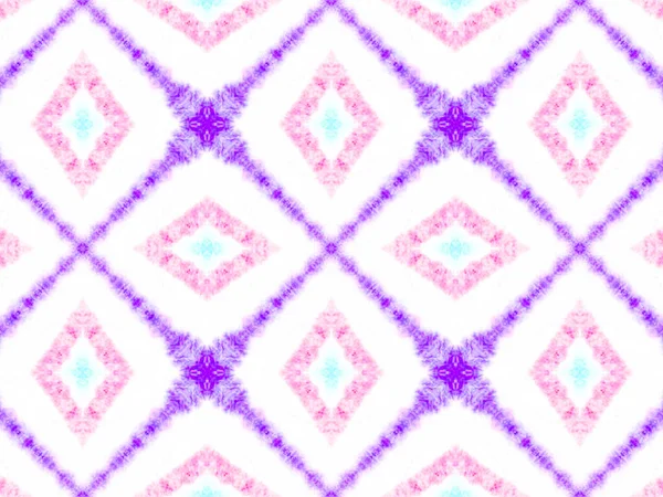 Watercolor Pattern with Ikat Print. — Stock Photo, Image