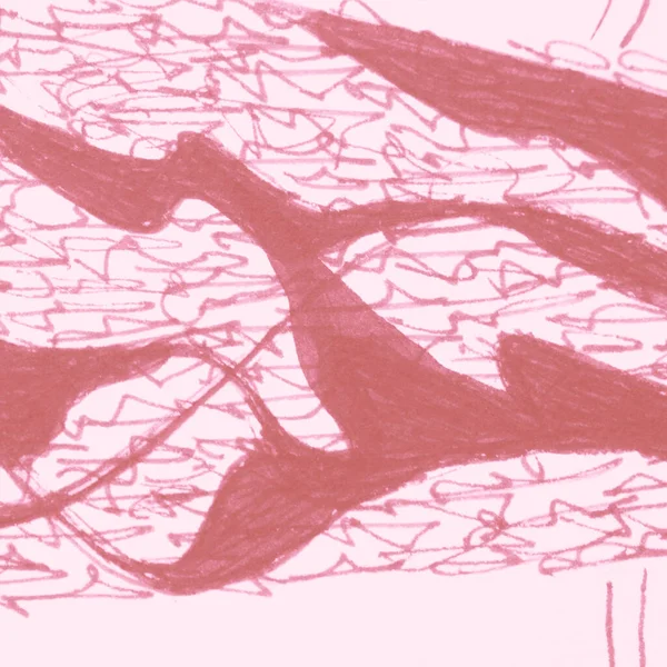 Grunge Background. Smooth Line Texture. Pink Hand