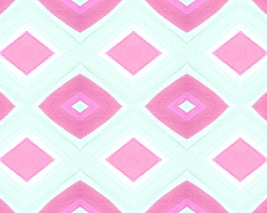 Kusursuz Rhombus Deseni. Suluboya Elmas 