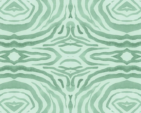 绿色无缝隙斑马图案。非洲时装 — 图库照片
