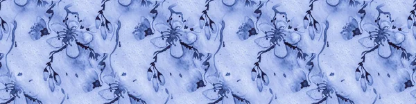 Naadloze Sakura patroon. Rose Wallpaper. Blauw — Stockfoto