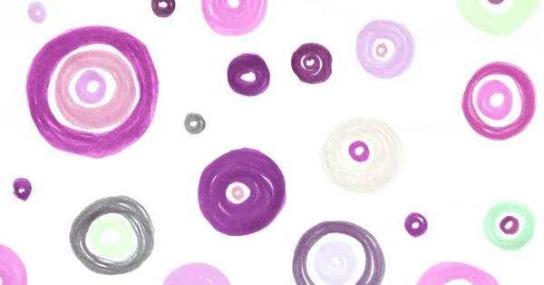 Ink Drawn Round Surface. Violet Watercolour — Stock Photo, Image