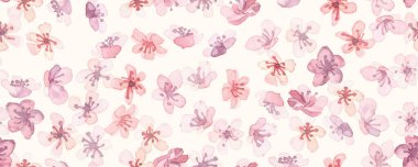 Japon Baharı Sakura. Vektör Kiraz Çiçeği. 