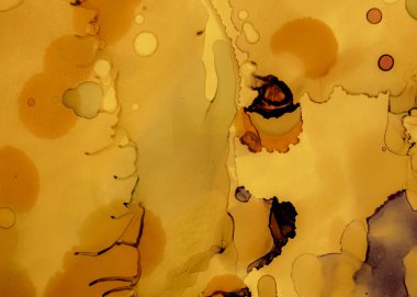 Siyah ve Sarı Soyut Akrilik Yüzey. Gri 