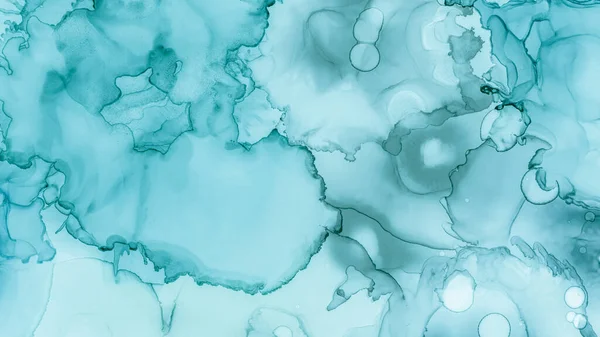 Teal Pastel stromend water. Blauwe Oceaan Modern — Stockfoto