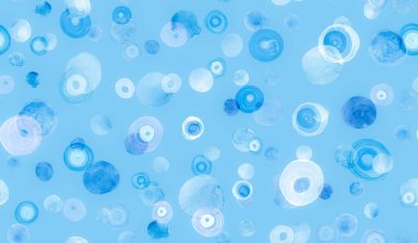 Mavi Daireler Süslemesi. Klasik Polka Noktaları 