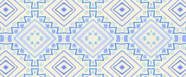 Etnik Düzen. Indigo Soyut Zig Zag 