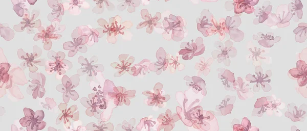 Fundo Floral Sakura. Vetor Rose Blossom. — Vetor de Stock