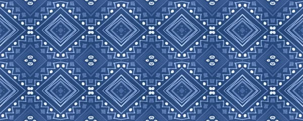 Ornamento Tribal Indigo. Travesseiro Navajo sem costura — Fotografia de Stock