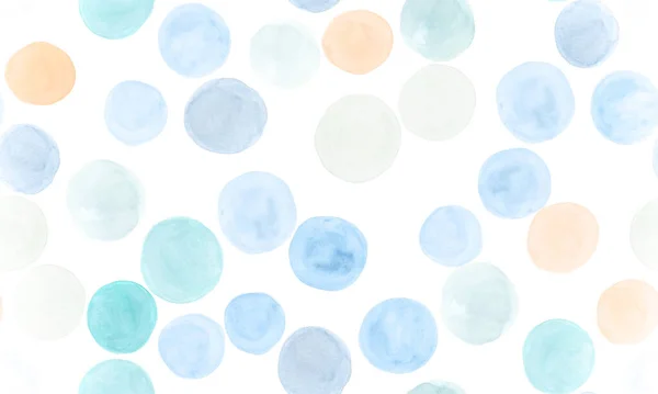 Seamless Circle Template. Blue Decorative Dots