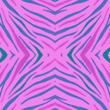 Kusursuz Zebra Kürkü. Vahşi moda dokusu. Mor 