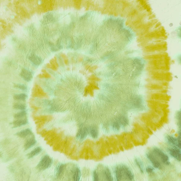 Green Spiral Texture. Tie Dye Print Design. Military Circular