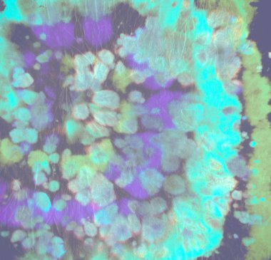 Boyalı Çember. Renkli Sanatsal Yazdırma. Mürekkep 