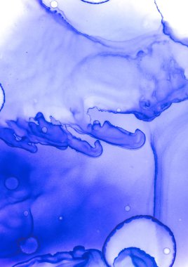 Mavi Akış Arkaplanı. Yaratıcı Alkol Mürekkebi 