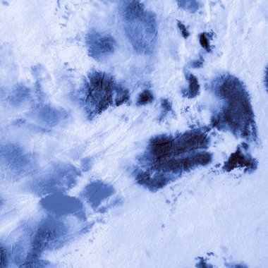 Suluboya Soyut Su. İndigo Denim Mürekkebi 