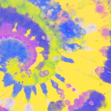 Mor Tiedye Sarmalı. Renkli Boyalı Tekrar. 