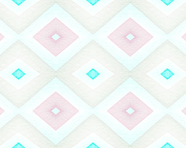 Seamless Rhombus Pattern. Watercolour Diamond — Stock Photo, Image