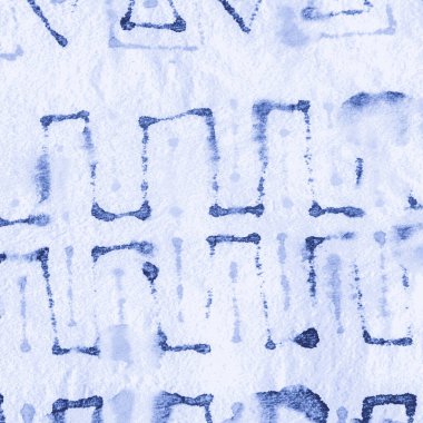 Kirli Sanat Duvar Kağıdı. Çivit Fırçalı Çizim 