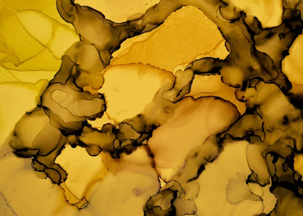 Fondo de mármol abstracto negro y amarillo. Color. — Foto de Stock