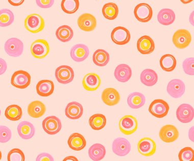 Soyut Kusursuz Çemberler. Turuncu Geometrik 