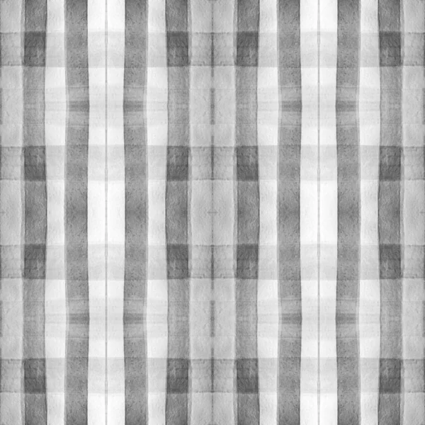 Monochrome Gray Scottish Check. Watercolor Tartan — Stock Photo, Image