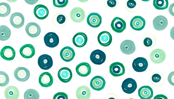 Καλλιτεχνικοί κύκλοι χωρίς ραφές. Πράσινη υδατογραφία — Φωτογραφία Αρχείου