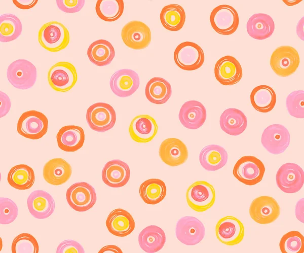 Soyut Kusursuz Çemberler. Turuncu Geometrik 