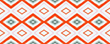 Kusursuz Aztek Yazıcısı. Grunge Ikat Süslemesi. 