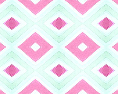 Kusursuz Rhombus Deseni. Suluboya Aztek 