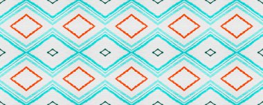 Kusursuz Aztek Yazıcısı. Modern Ikat Sembolü. Kabile 