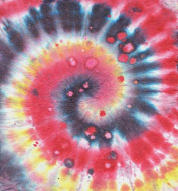 Kırmızı Tye Dye Girdabı. Moda Batik dokusu. Kırmızı 